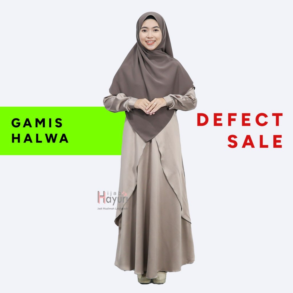 [DEFECT SALE] - Gamis Pesta Modis Syar'i Bahan Satin Tidak Menerawang Desain Layering Mewah Anggun L