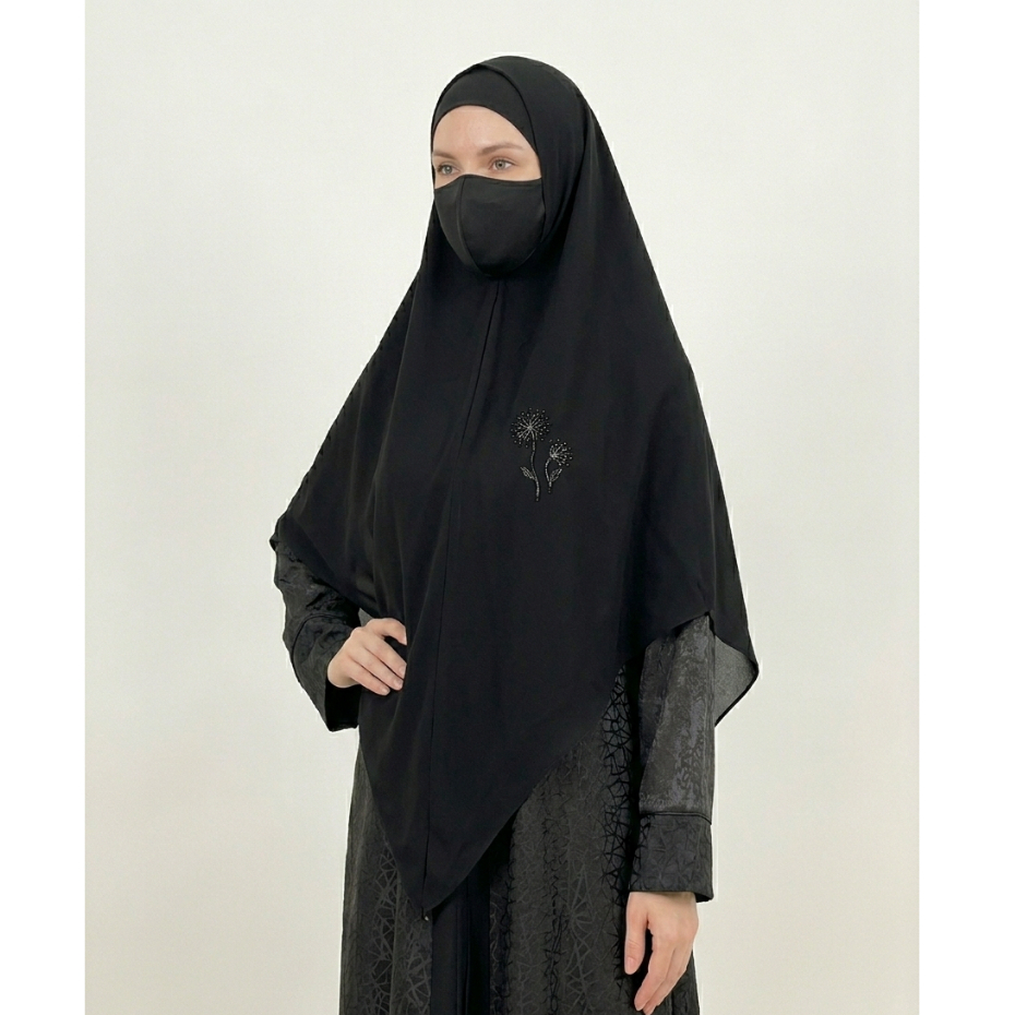 Dear Black - Mayesha Khimar - Khimar Jetblack - Khimar Hitam