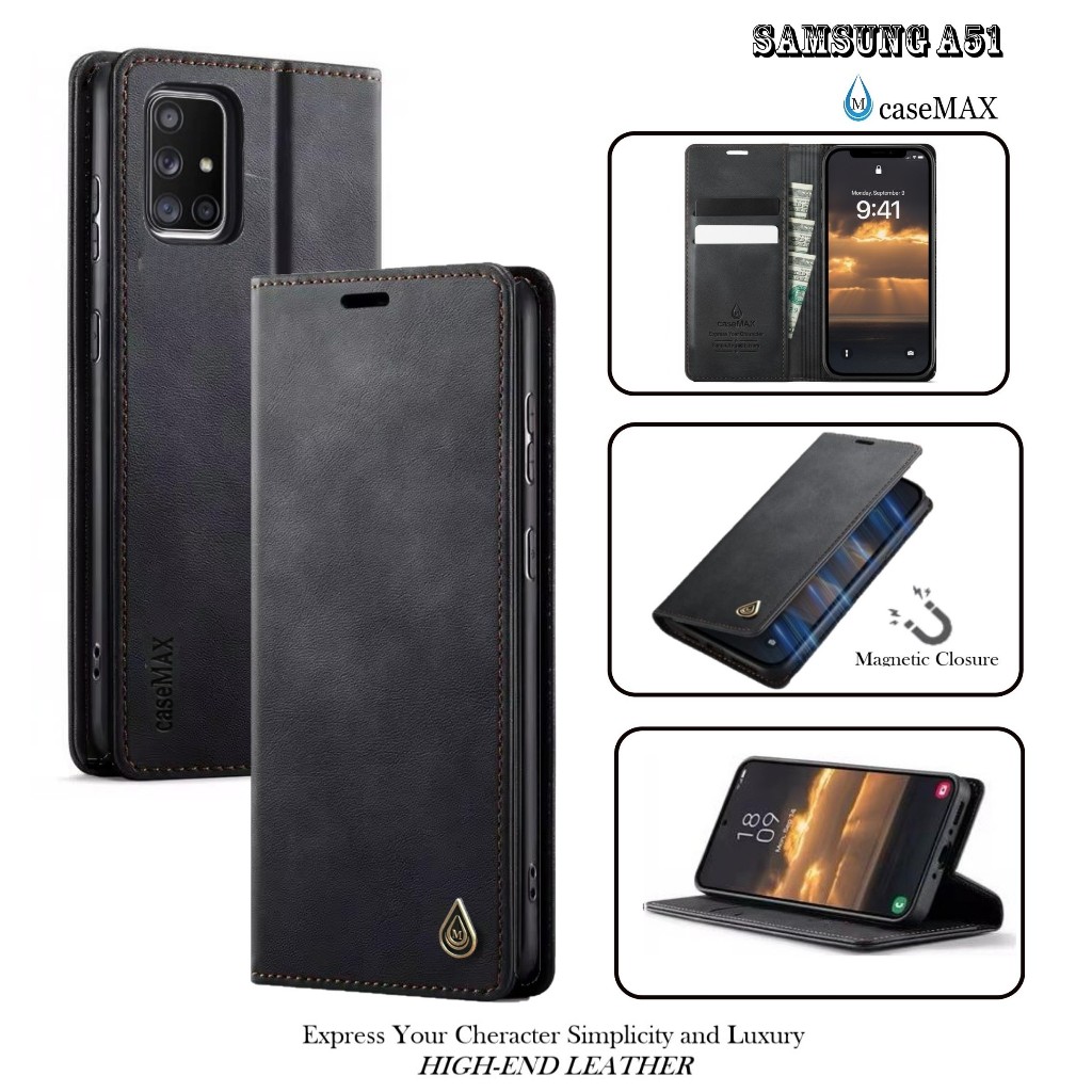 Flip Case SAMSUNG A51 Case Wallet Kulit Casing Dompet Case Wallet Leather Flip Case SAMSUNG A51 Casi