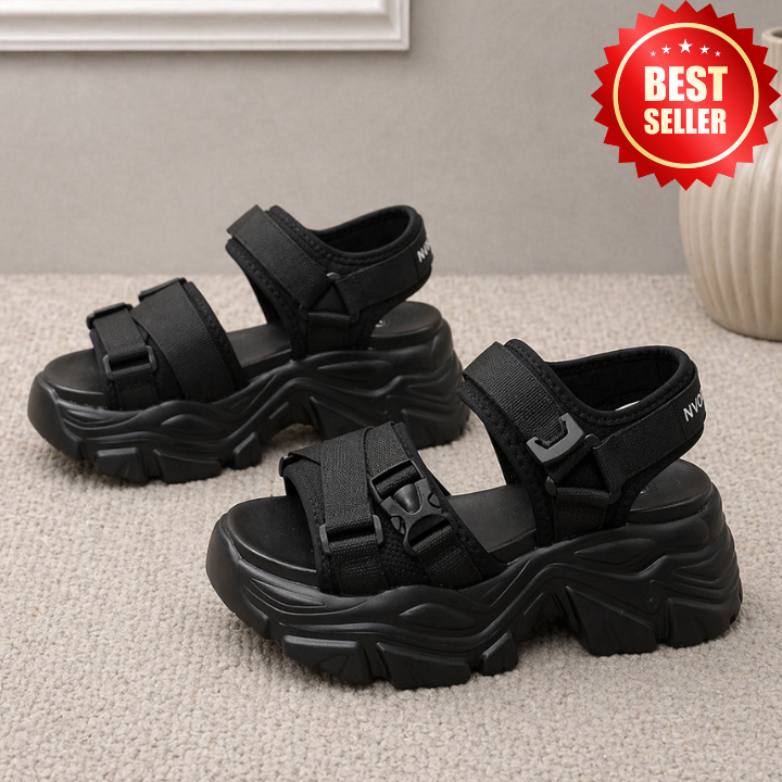Sandal Platform Wanita Nyaman Seharian Korean Stylish Lagi HIts | Ap06
