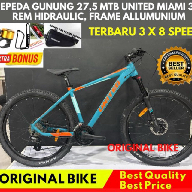 Sepeda Gunung MTB 27.5 MTB United Miami 3.0/Elbruz New