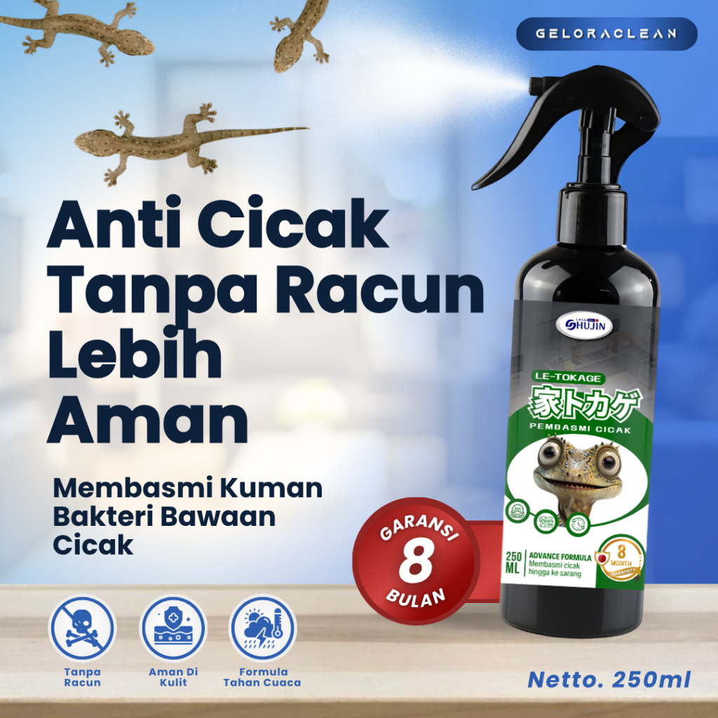 Spray Pengusir Cicak SHUJIN Le-Tokage Pembasmi Cicak Solusi Rumah Anti Cicak Ampuh asli JEPANG