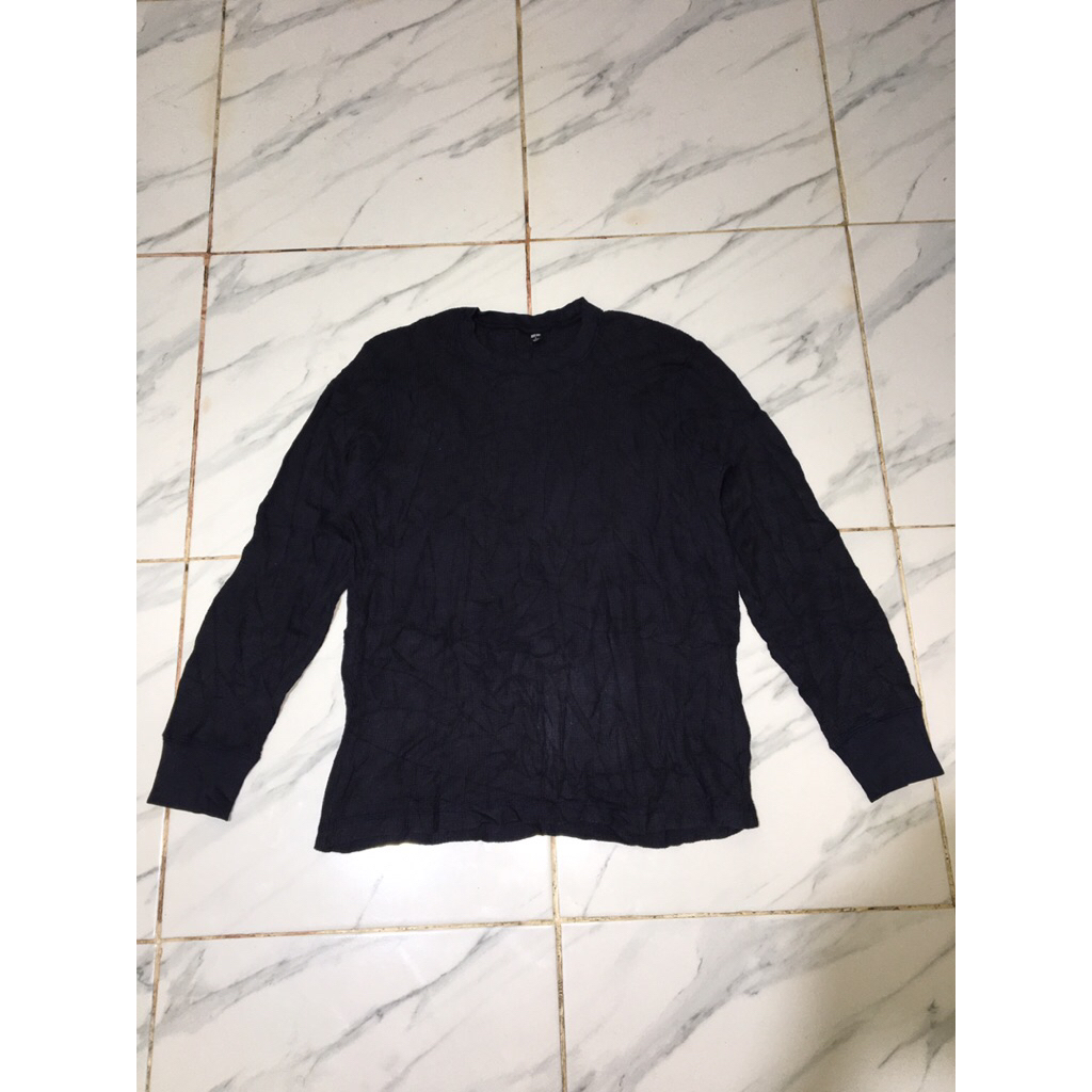 Long Sleeve Uniqlo Waffle Shirt