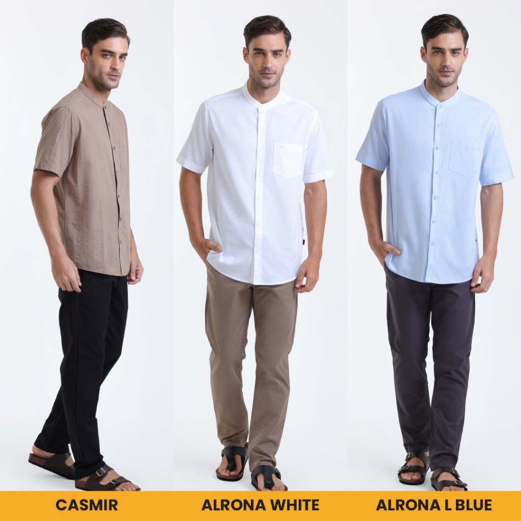 Emba Classic - Kemeja Koko Pria Premium Lengan Pendek Polos Regular Collection