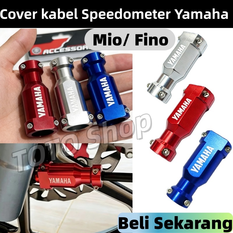 Cover Kabel Speedometer Yamaha Mio Fino Logam, Merah Biru Silver, Aksesoris Motor