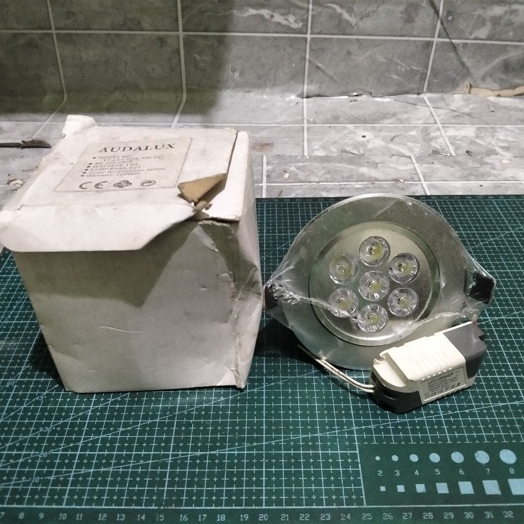 Lampu Downlight LED 13W AUDALUX + Driver Lampu Tanam Plafon Warm White 3000K