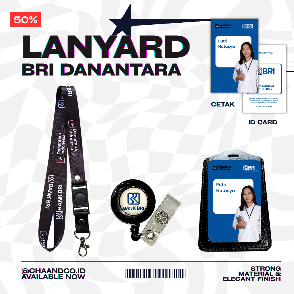 LANYARD BRI DANANTARA  / SATU SET PAKET LENGKAP LANYARD BRI DANANTARA