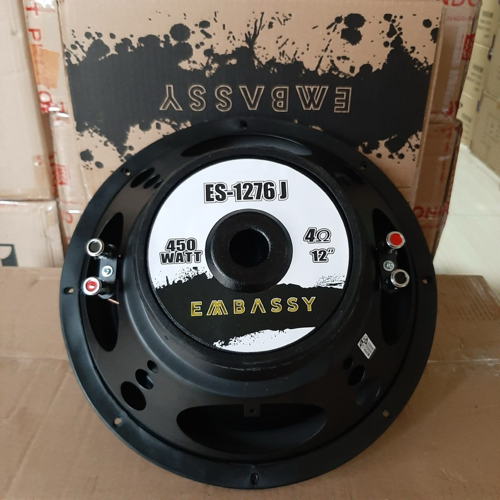 SUBWOOFER EMBASSY ES 1276 SUBWOOFER 12” EMBASSY 450 WATTS DOUBLE COIL SUB 12 INCH EMBASSY ES-1276