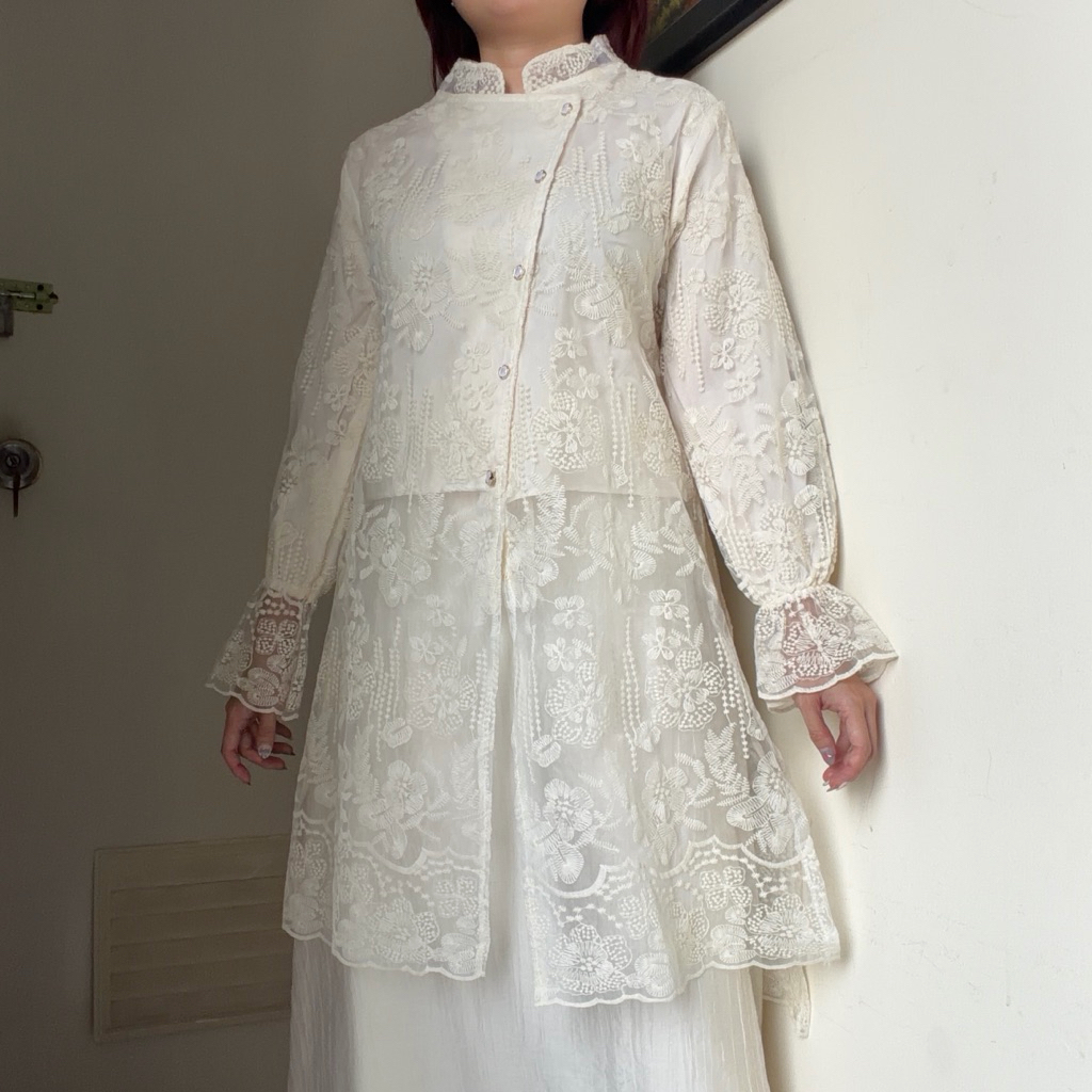 Gardena Tunik Top Atasan wanita blouse kemeja panjang lebaran wedding wisuda kerja kondangan dress k