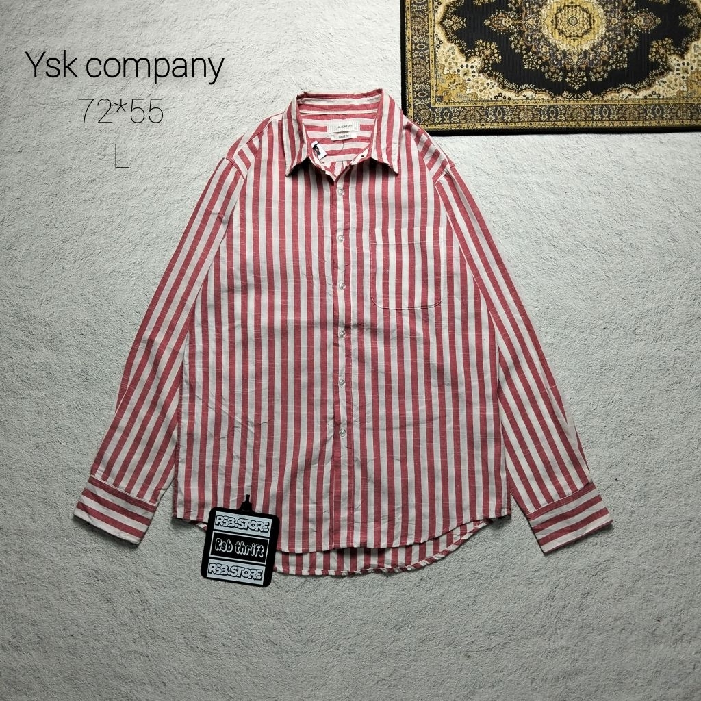 kemeja panjang salur ysk company original 100% size L