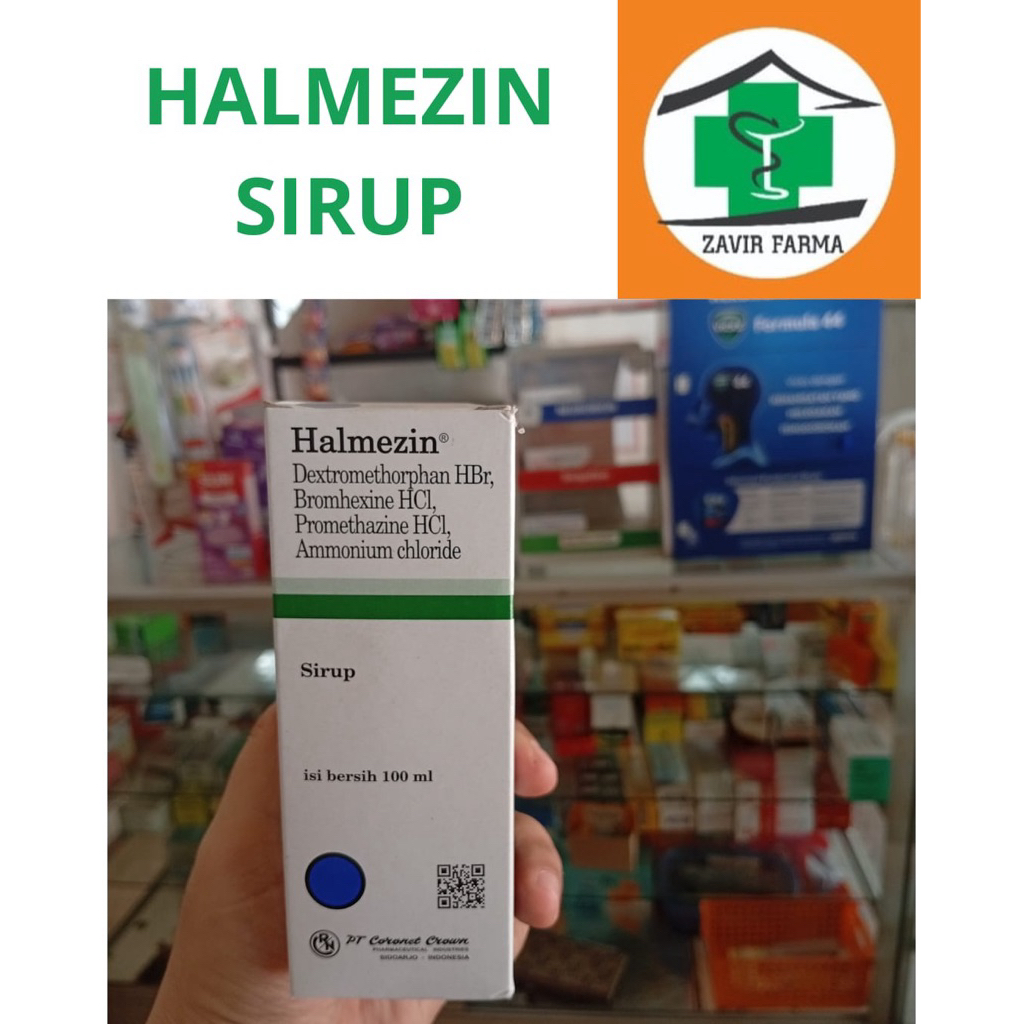 Halmezin Sirup 100ml -Mengobati Batuk berdahak dan batuk kering