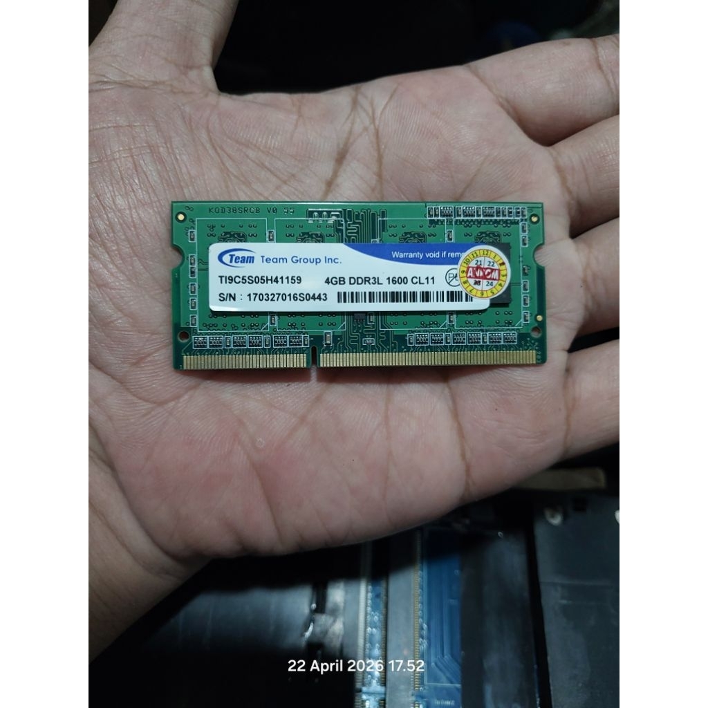 Ram laptop 4gb ddr3L/pc3L 12800s normal