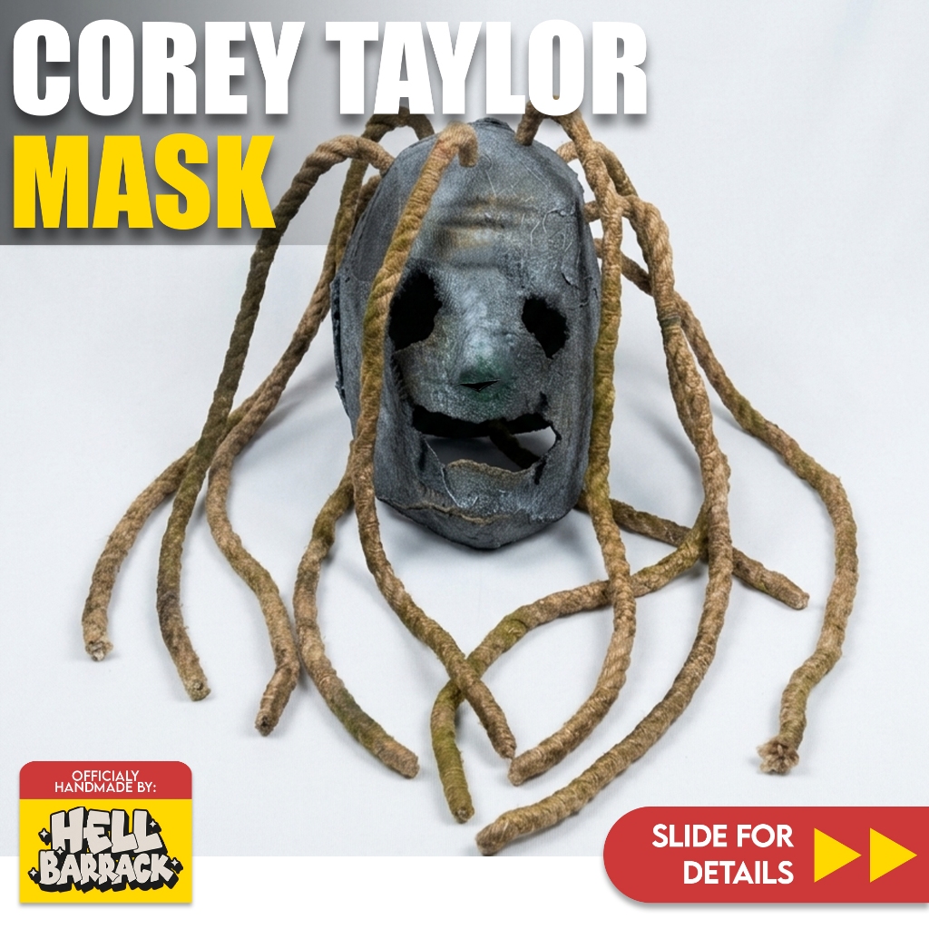 Topeng Slipknot Corey Taylor Self Titled Cosplay Mask Helmet Metal Band Halloween