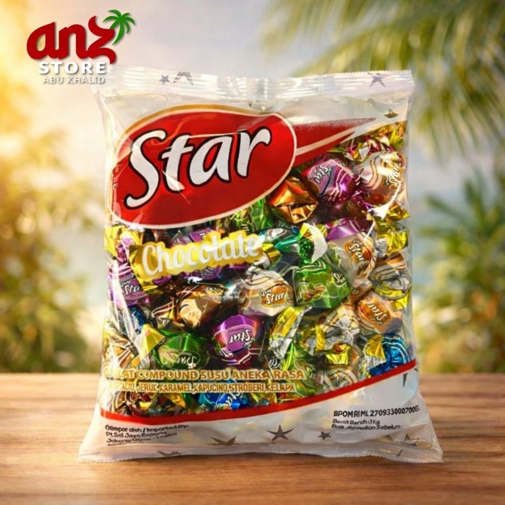 Coklat Cokelat Bungkus Seval STAR 1kg Oleh2 Haji Umroh