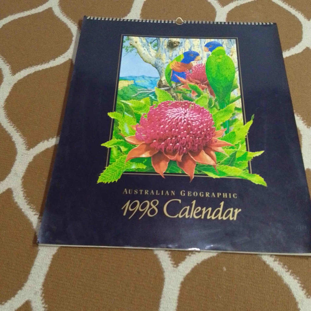 Australian Geogrphic 1998 Calendar Art Import - Kalender Seni cocok untuk kenangan memori hadiah sej