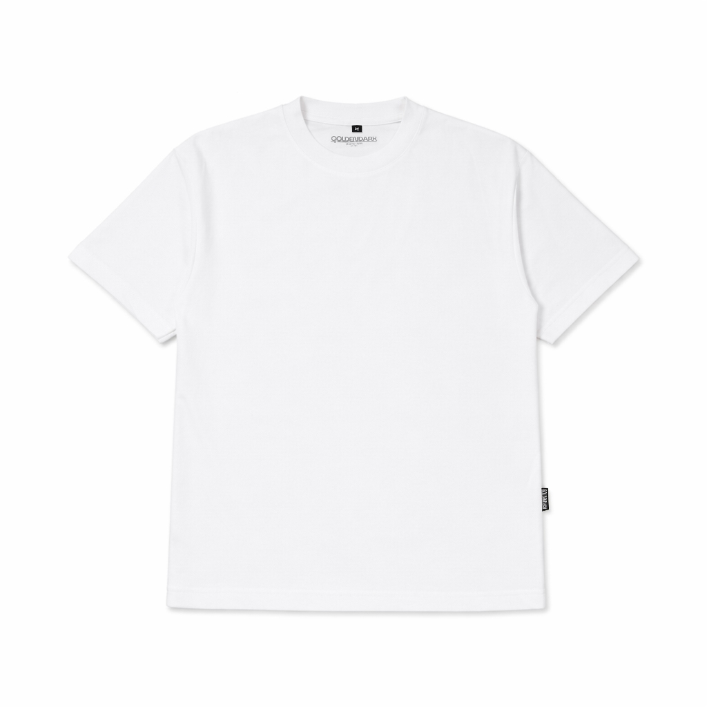 Goldendark | T-Shirt Polos Putih DANBOWL 210 GSM CoolBreeze  | Kaos Oversize Unisex Premium Cotton T