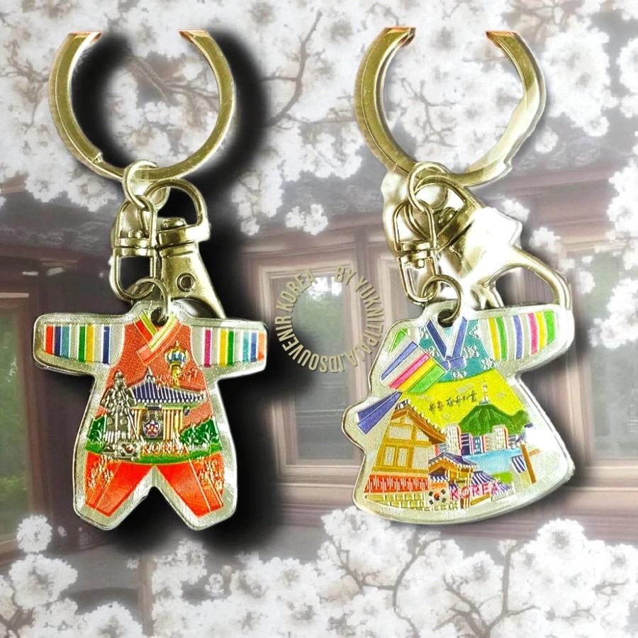 Souvenir Korea Asli - Gantungan kunci ganci hanbok mix korea