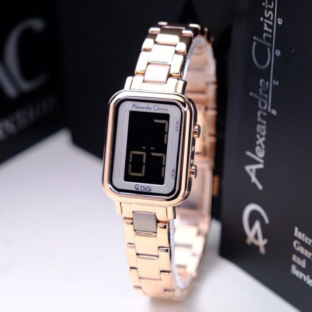 Alexandre Christie Ac 9401 digital Rantai jam tangan wanita Original