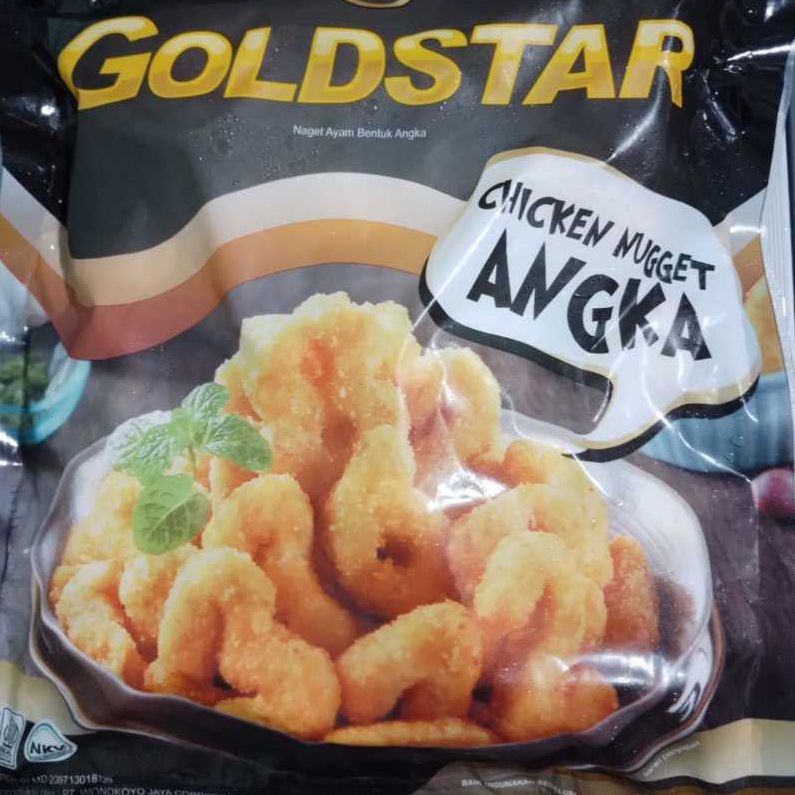 Goldstar Chicken Nugget Angka 500 Gr Nugget ayam Bentuk Angka