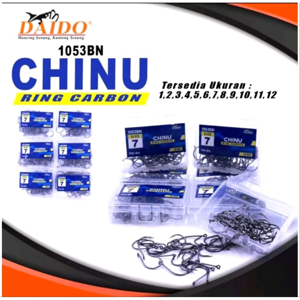 Mata Pancing Kotak Daido Chinu 1053BN Mata Kail Carbon Tajam