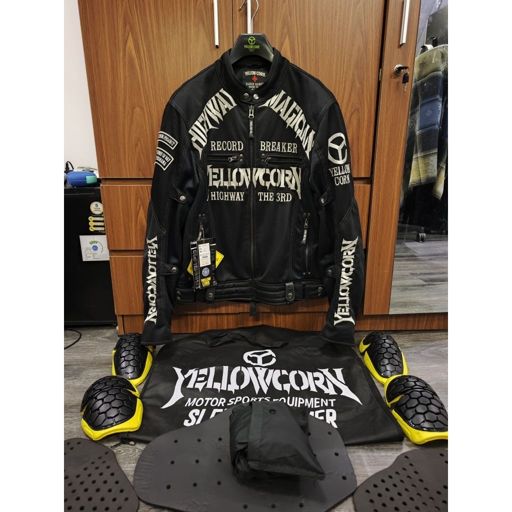 jaket mesh yellow corn yb-1102 like new size LL