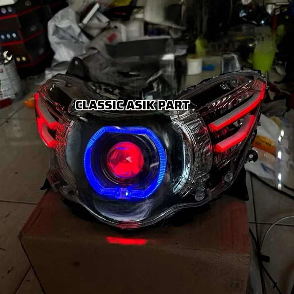 Lampu depan Biled Soul GT 115 Xeon GT set alis running tinggal pasang