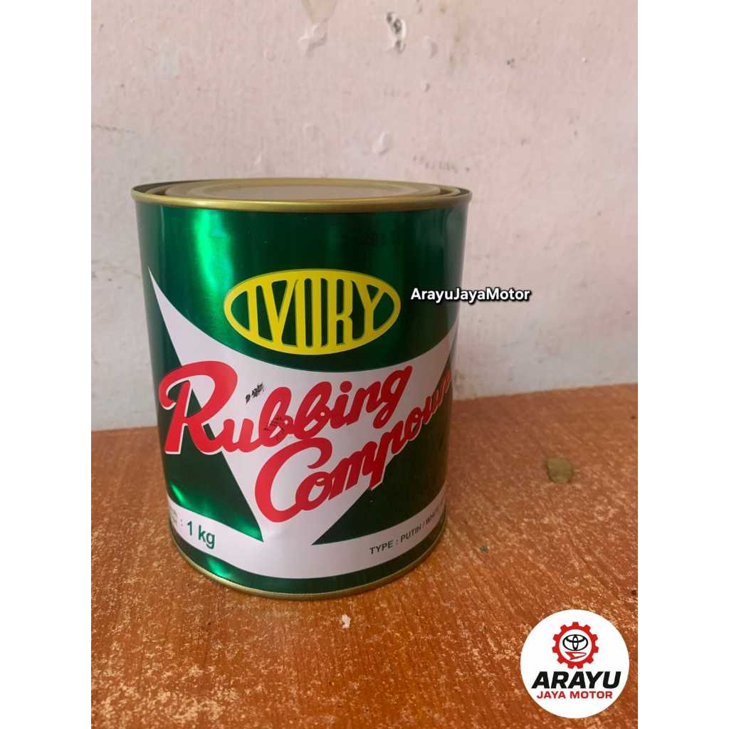 IVORY RUBBING COMPOUND VARIAN PUTIH 1KG Penghilang Goresan Halus Kasar Mobil Motor