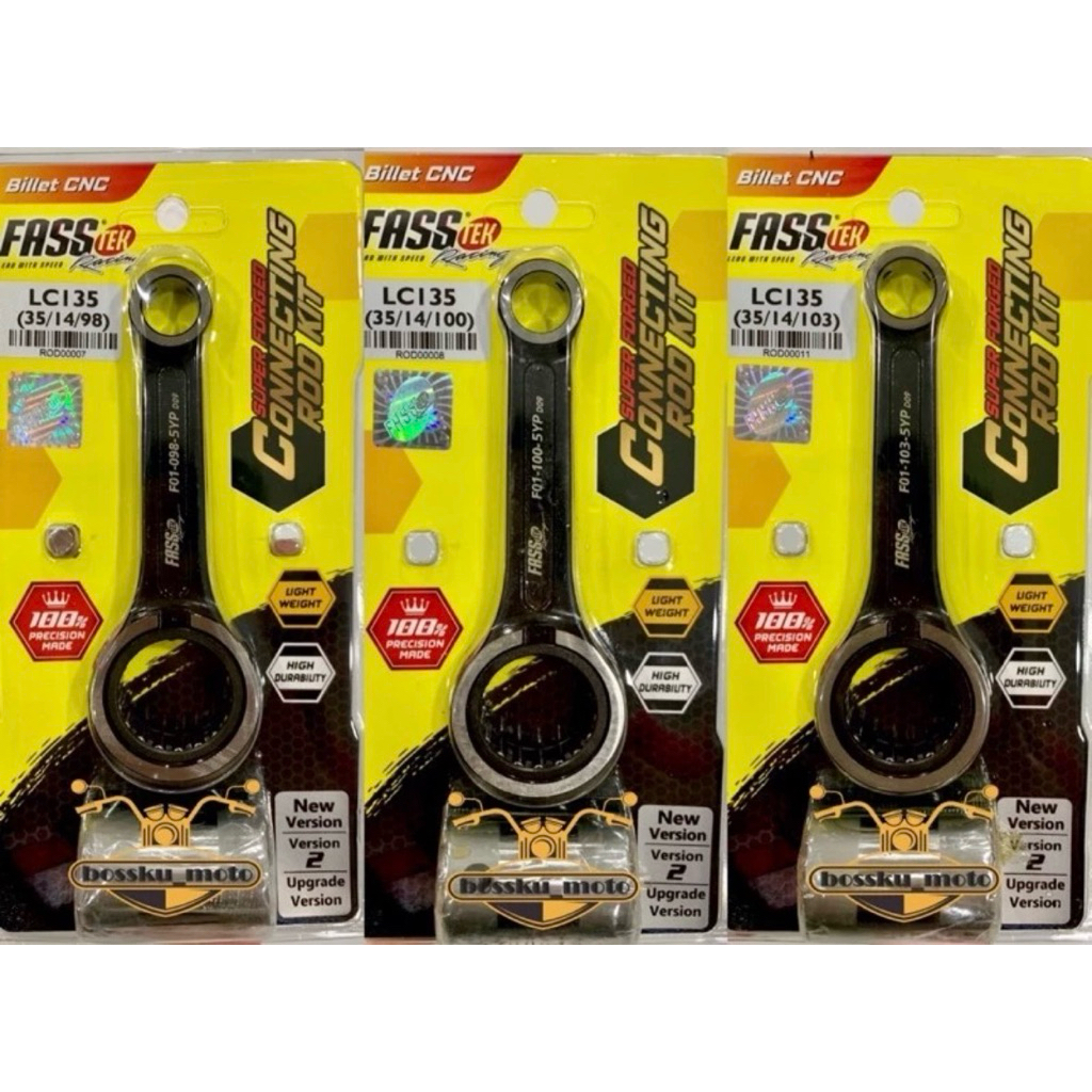 Stang seher stang piston forged stroke up jupiter mx,vixion,r15,mx king fasstek racing malaysia.