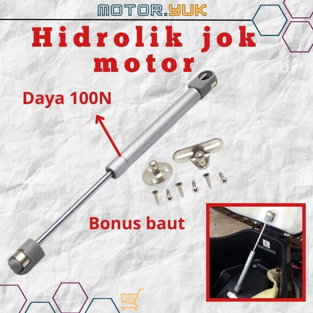 Hidrolik jok motor 100 N hidrolik universal kuat 100 N