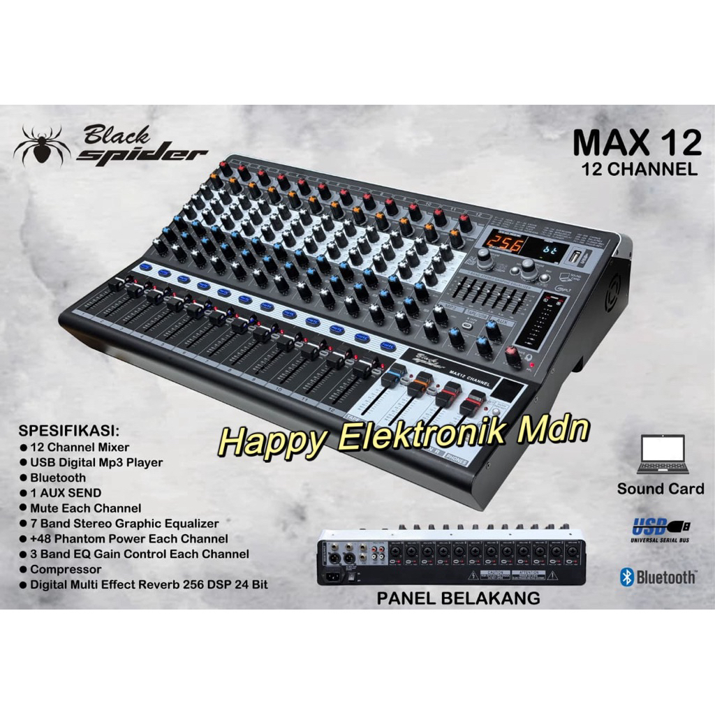 Blackspider mixer 12 ch Black Spider Max8 BlackSpider Max 12 Blackspider 12 ch mixer black spider