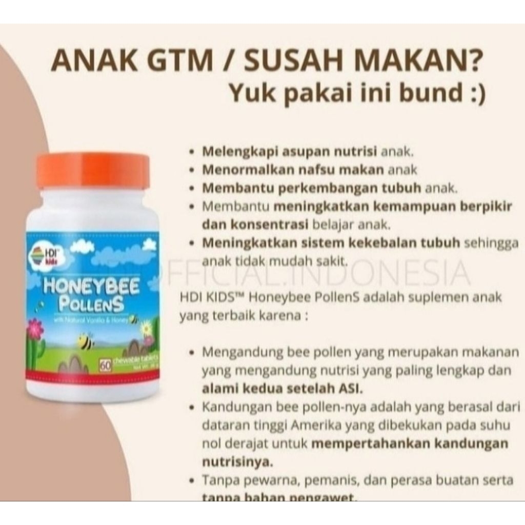 honey bee pollens vitamin anak ori 2027
