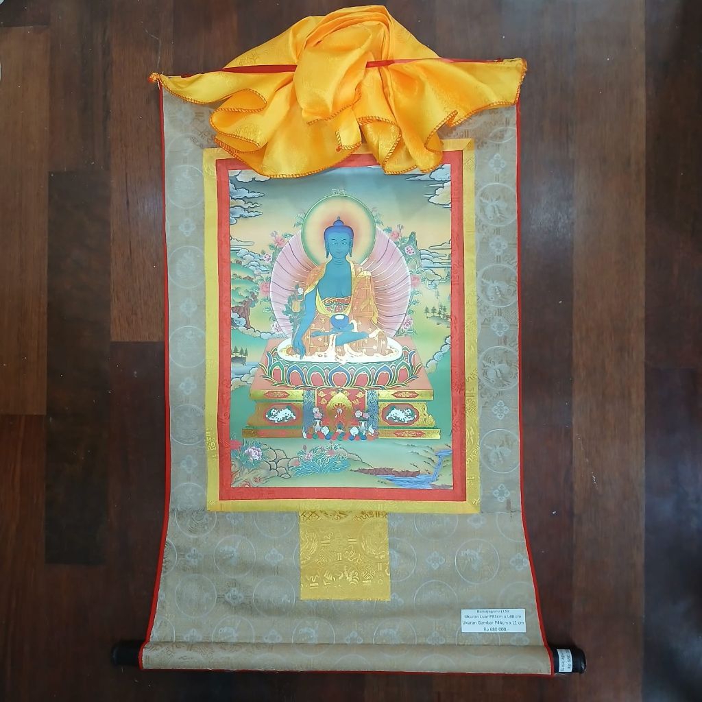 Thangka Baisajaguru ( 15 )-Lukisan Thangka Print - Nepal Tibetan