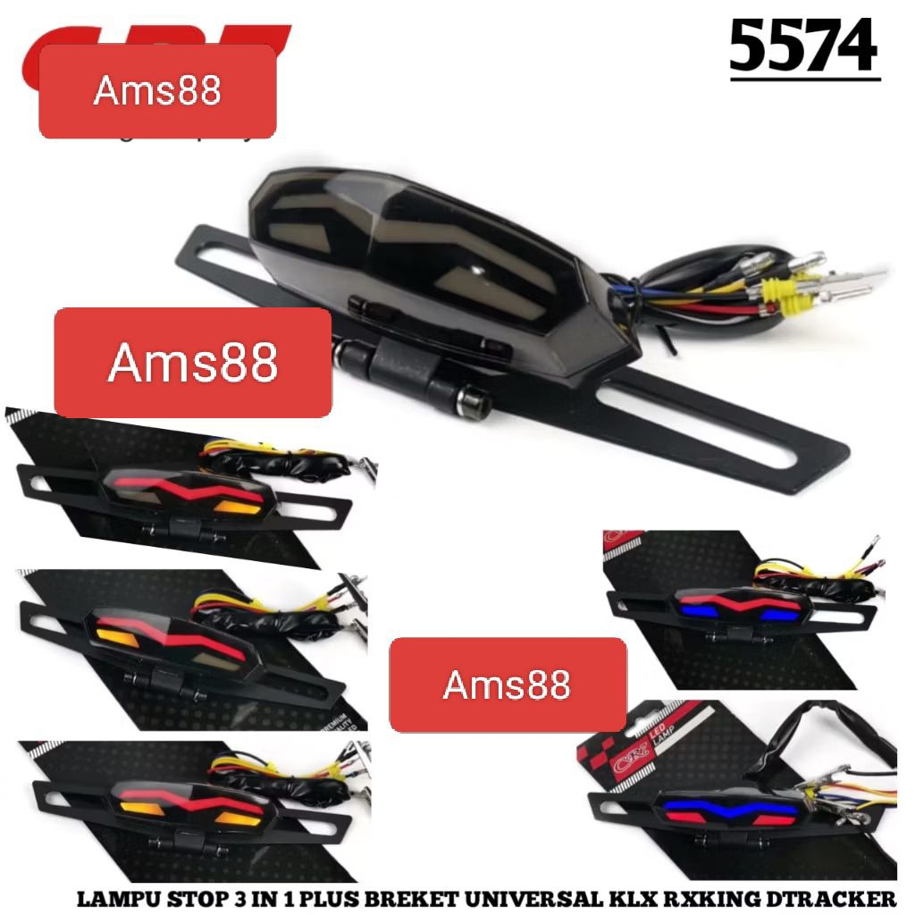 Lampu stop klx transformer 3in1 LED senja flash /kedip sein lampu rem belakang rx king variasi motor