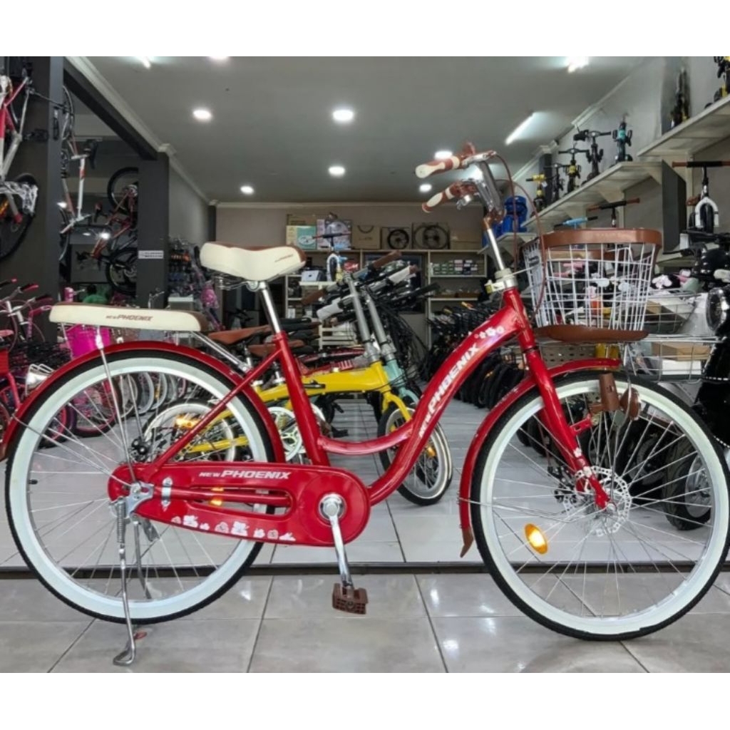 SEPEDA MINI KERANJANG DEWASA PHOENIX 26 INCH REM CAKRAM NEW