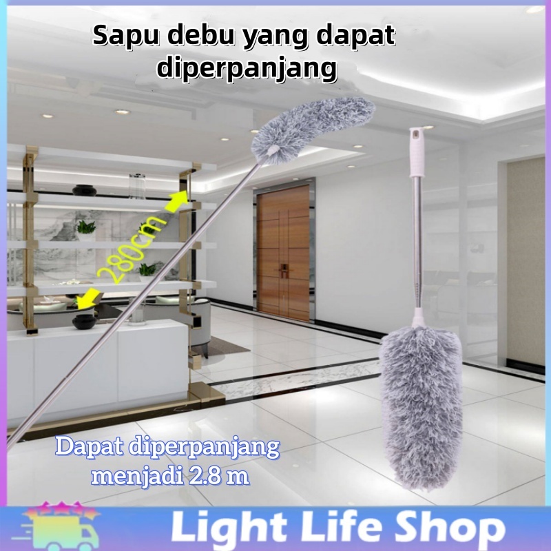 Algan Kemoceng Microfiber Teleskopik Bulu Halus Gagang 280 CM Bisa Diperpendek Perpanjang Kamoceng