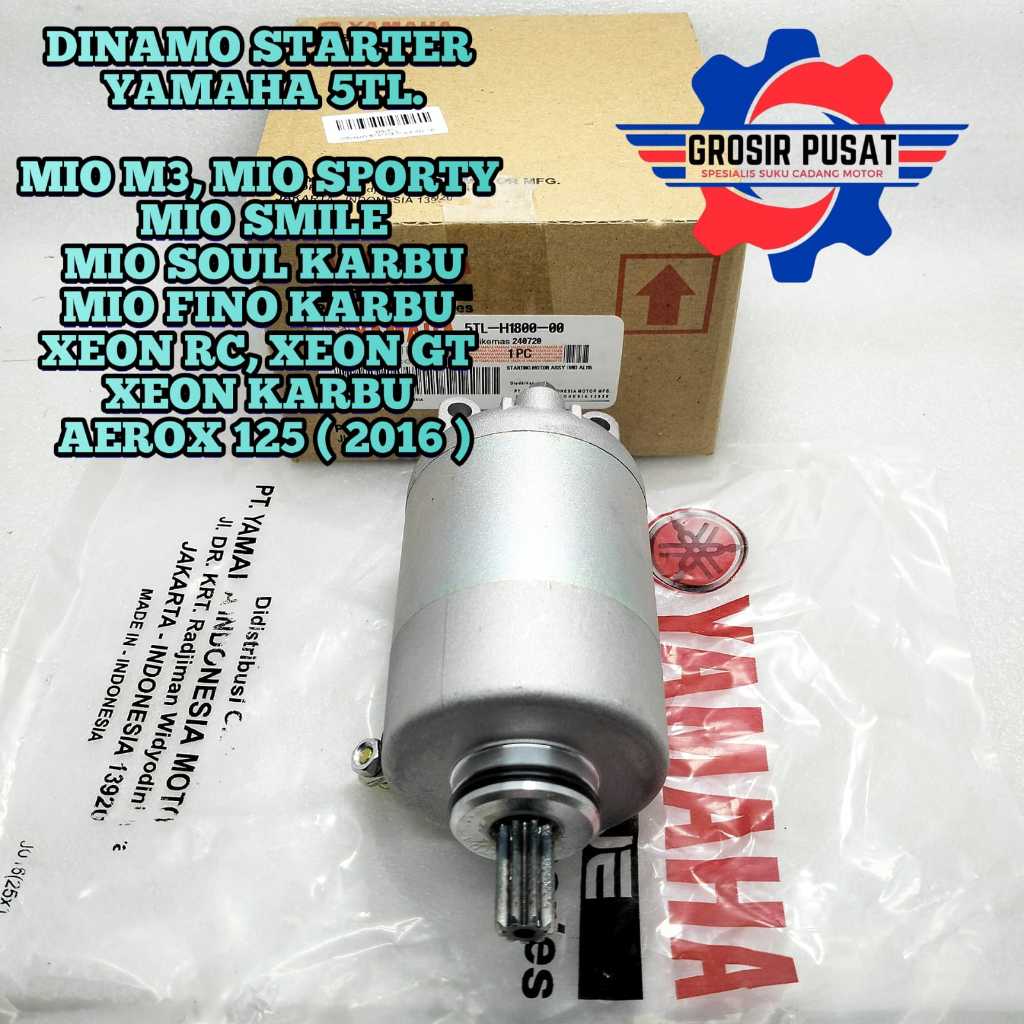 DINAMO STATER MIO SPORTY DINAMO STARTER ORI YAMAHA 5TL MIO SMILE NOUVO DINAMO SETATER MOTOR XEON