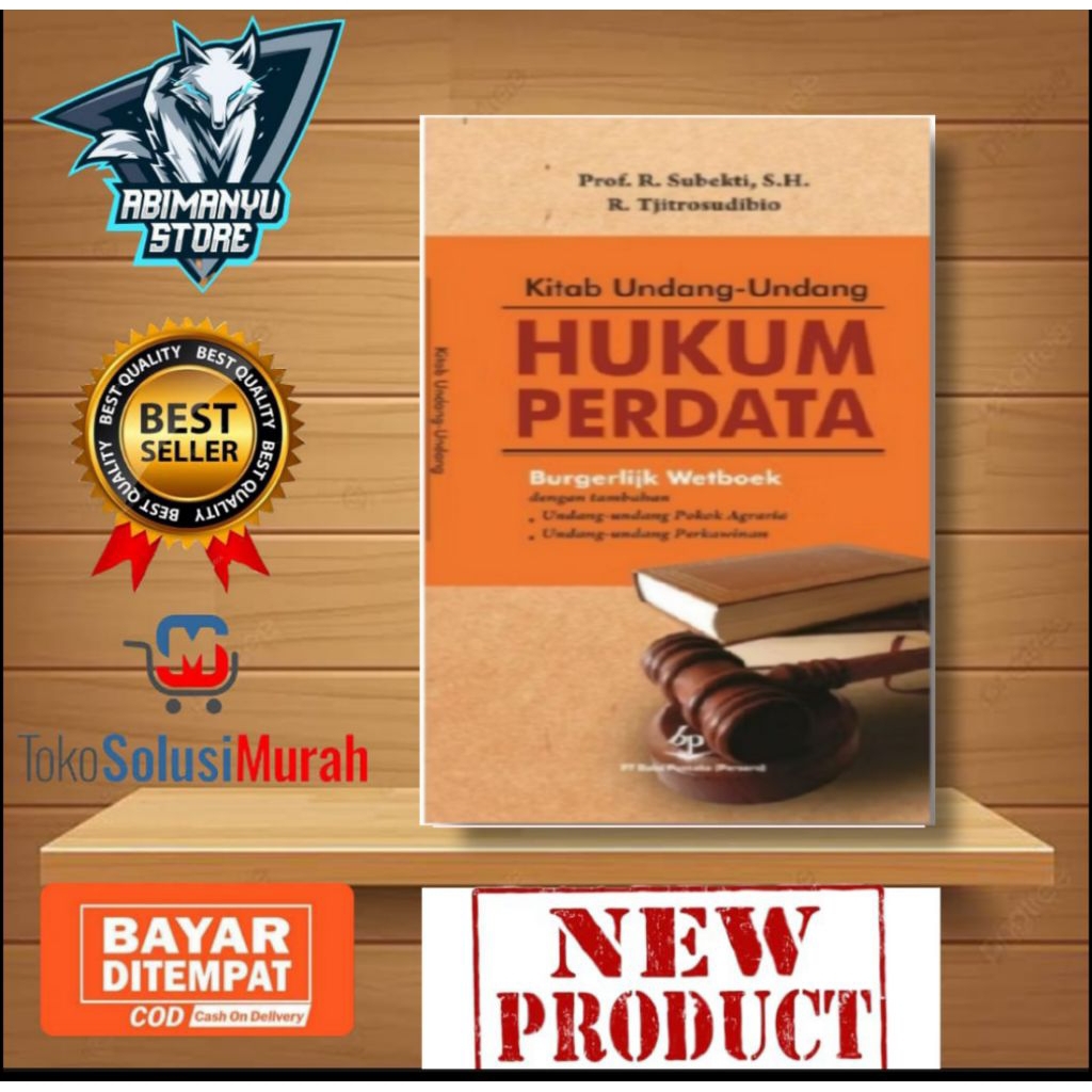 Buku kitab Undang-Undang hukum perdata (BW) Burgelijk Wetboek - Prof. R. Subekti terlaris