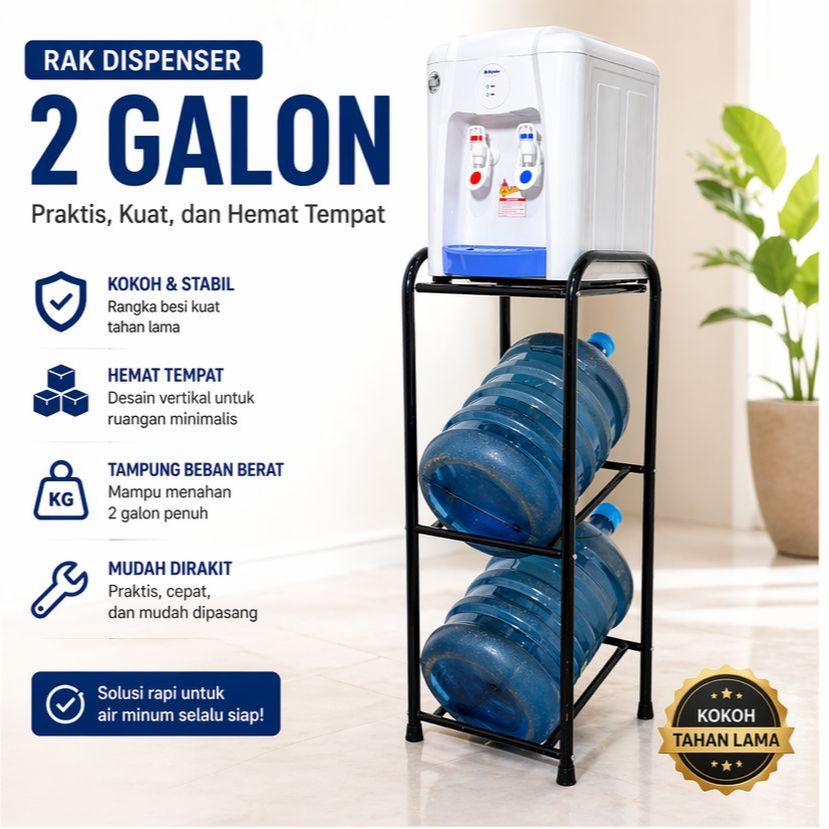 Rak Galon Susun 3/Rak Magicom dan Galon/Dispenser/Plat Atas Untuk Magicom