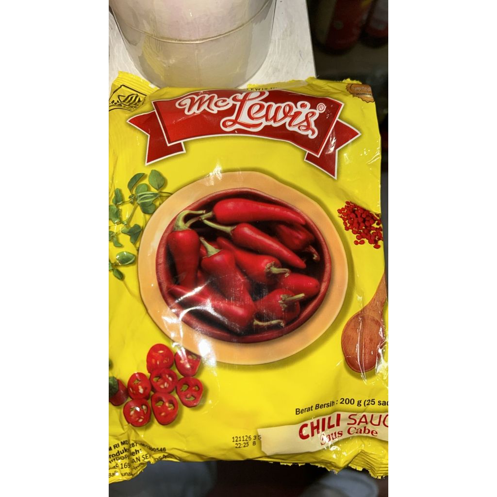 saus sambal mc lewis isi 25 sachet