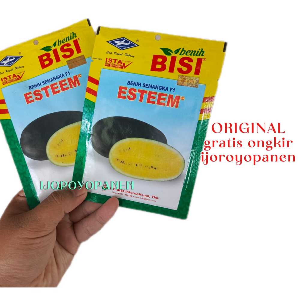 ijoroyopanen Benih Semangka Esteem 20 gram Bibit Semangka Inul Kuning BISI Cap Kapal Terbang