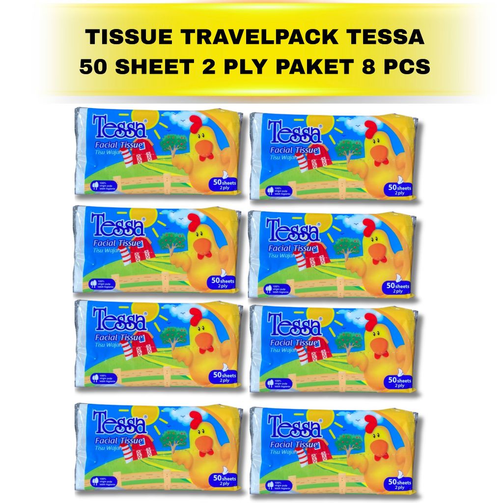 TISU TRAVELPACK TESSA 50 SHEET PAKET 8 PCS