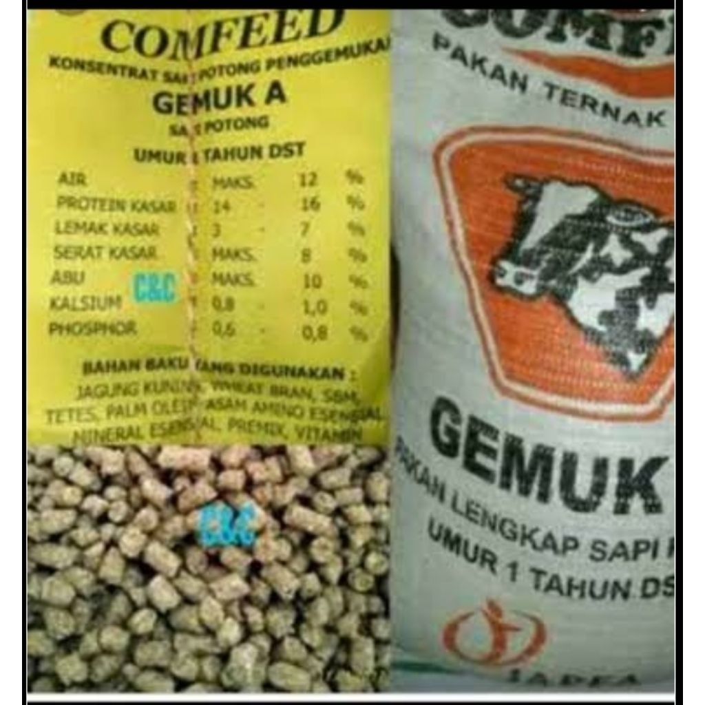 GEMUK A PELET SUSU A PELET SUSU PAP COMFEED PAKAN SAPI KAMBING