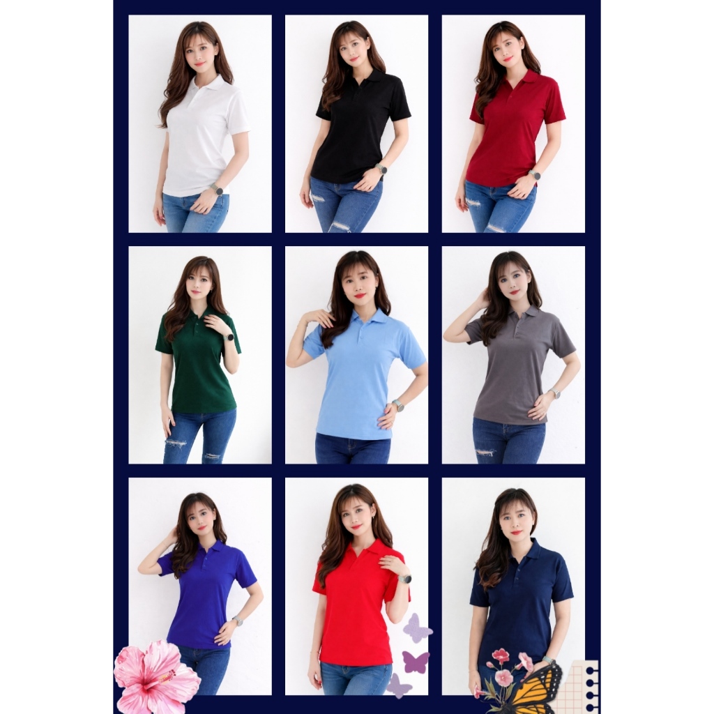 Kaos kerah wanita lengan pendek winstar / Kaos Polo Polos Wanita lengan pendek / Polo Shirt Wanita /