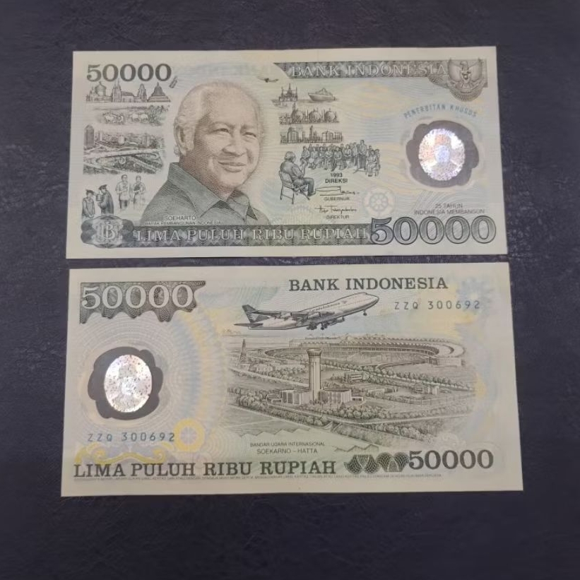 UANG KUNO 50000 POLIMER SUHARTO TAHUN 1993