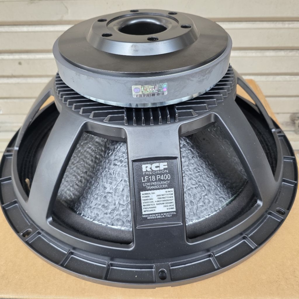 SPEAKER SUBWOOFER RCF 18 INCH L18P400 VC 4 INCH KULIT JERUK 18P400