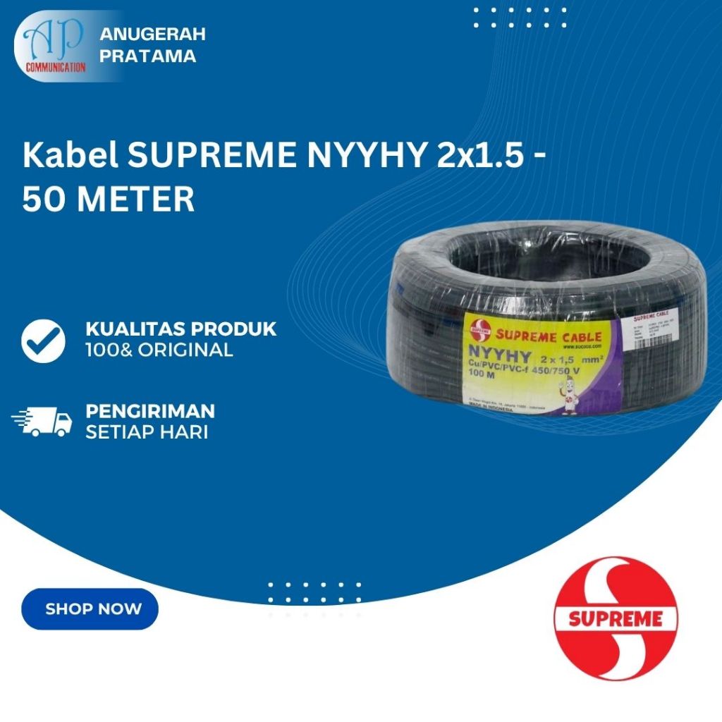 KABEL SUPREME NYYHY 2x1.5 - 50 METER