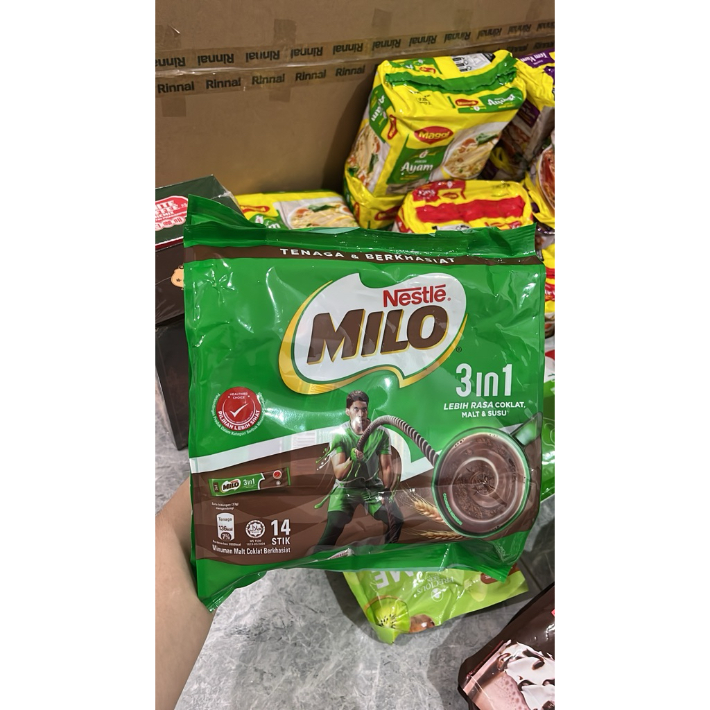 READY Milo 3in1 rasa cokelat asli Malaysia