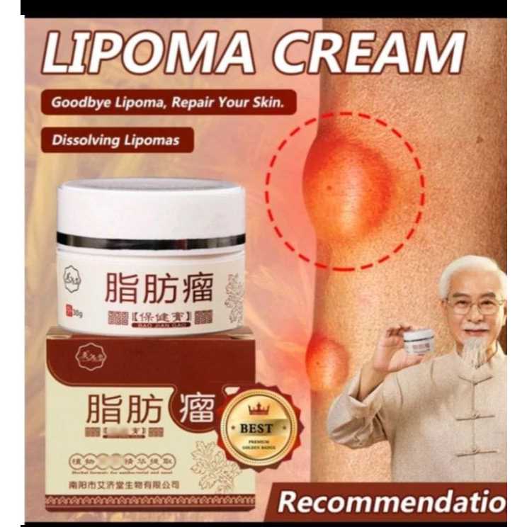 Obat Benjolan Lipoma Obat herbal Cina Krim lipoma 30g Perawatan punggung/leher/paha Kanker Tumor Kel