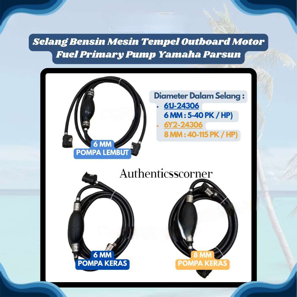 Selang Mesin Tempel (Outboard Motor Fuel  Compression Hose) Yamaha, Parsun