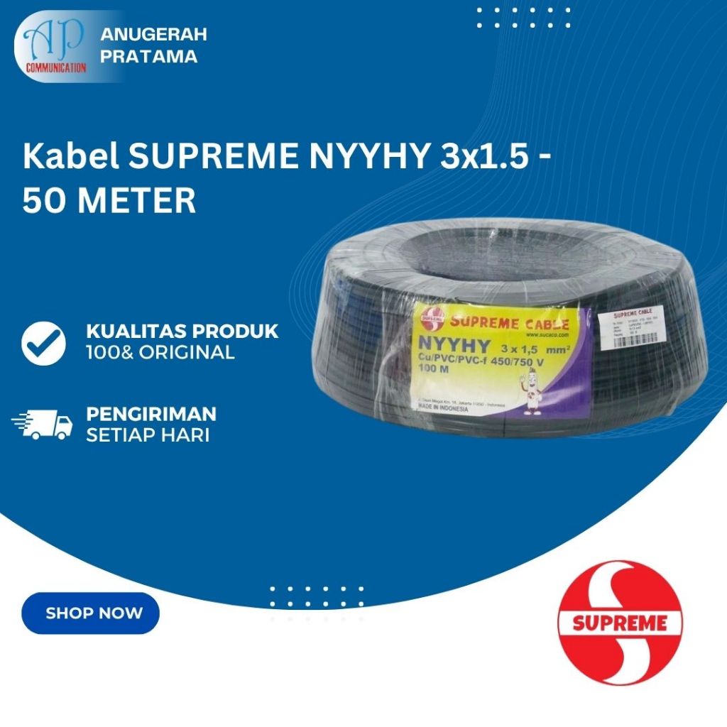 KABEL SUPREME NYYHY 3x1.5 - 50 METER